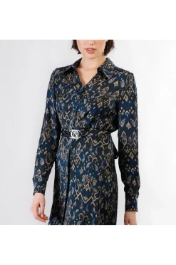 abito chemisier stampato cachemire multiblu