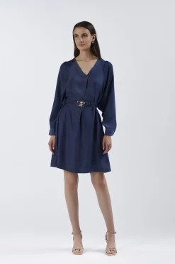 abito in tencel denim indaco