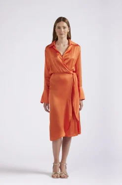 abito legato a portafoglioo arancio