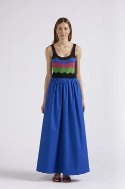 abito lungo con top lavorato a crochet royal