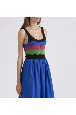 abito lungo con top lavorato a crochet royal