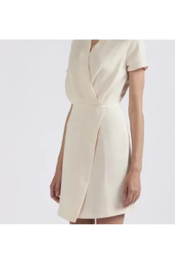 abito morbido con scollatura incrociata burro