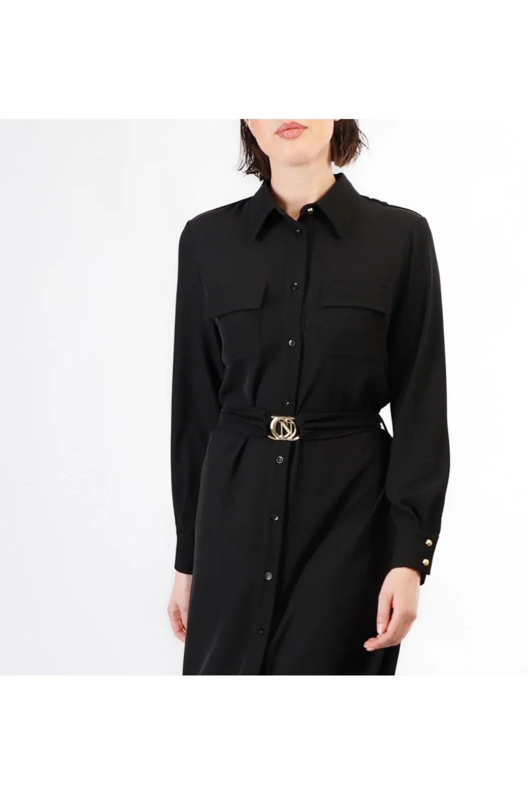 abito tipo chemisier nero