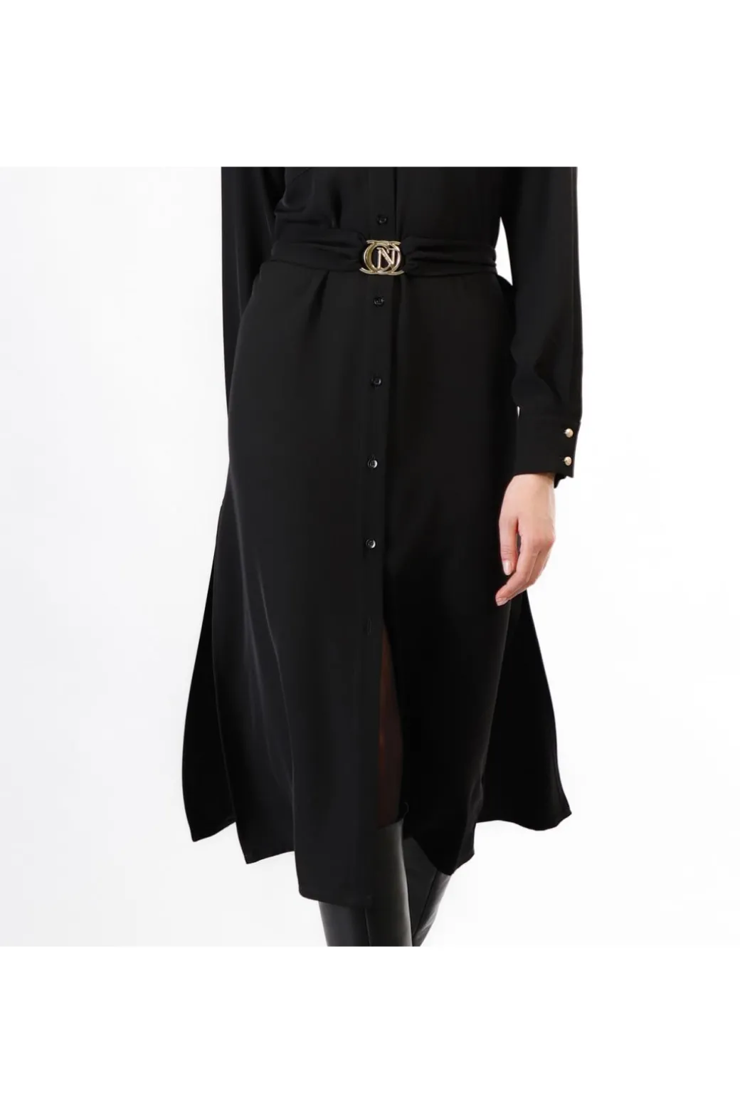 abito tipo chemisier nero