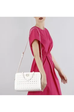 bauletto con intreccio panna