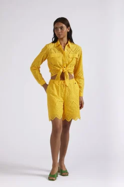 bermuda in sangallo giallo