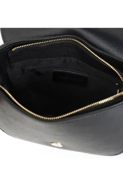 borsa a sacca effetto puffy con logo in metallo nero