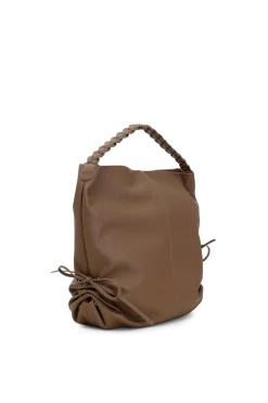 borsa a spalla morbida co manico intrecciato