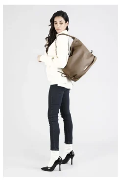 borsa a spalla morbida co manico intrecciato