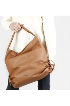 borsa a spalla morbida co manico intrecciato