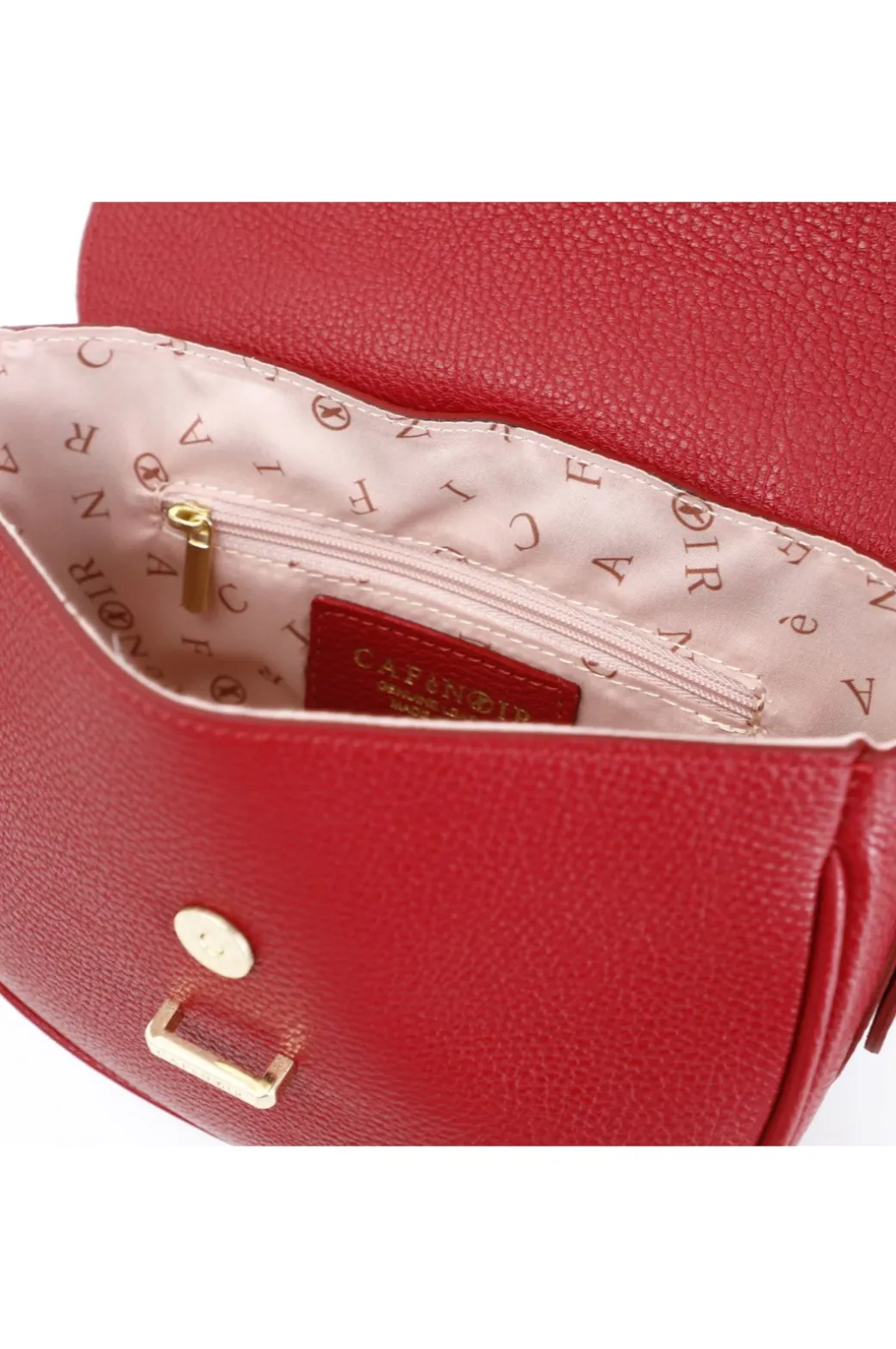 borsa con pattina in pelle vino