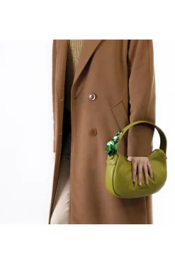 borsa hobo imbottita verde