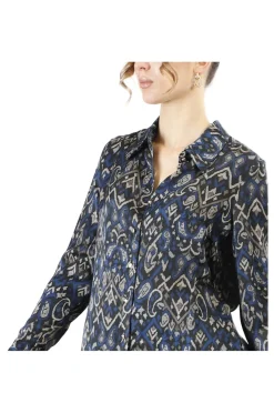 camicia stampata cachemire multiblu