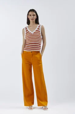 canotta crochet multicolor multifuxia