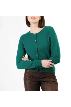 cardigan basic smeraldo