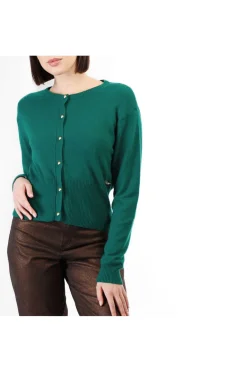 cardigan basic smeraldo