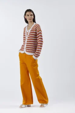 cardigan crochet multicolor multifuxia