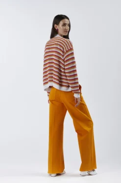 cardigan crochet multicolor multifuxia