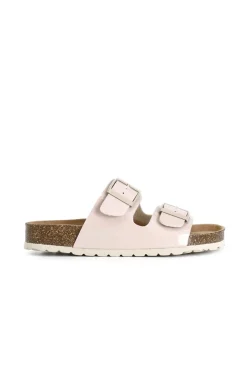 ciabatta donna in vernice cipria