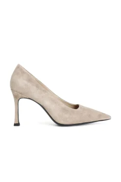 décolleté in camoscio visone