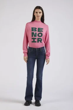 denim  flare blu medio scuro