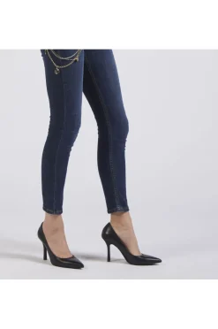 denim skinny catena charms blu medio scuro