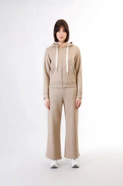 felpa full zip in felpa mano calda gold