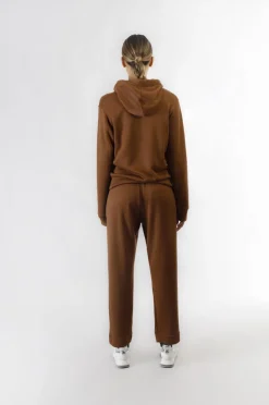 felpa full zip in felpa mano calda caramello