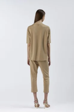 felpa in tessuto lurex light gold