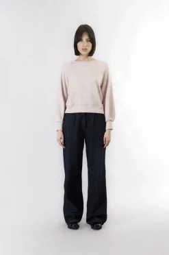 felpa scollo a barca felpa mano calda confetto