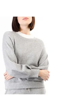 felpa scollo a barca felpa mano calda silver