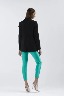 giacca doppiopetto tessuto elasticizzato nero