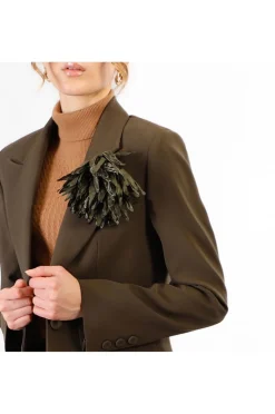 giacca monopetto tessuto bistretch fango