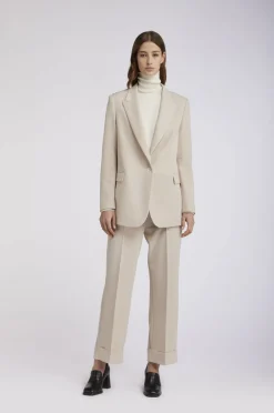 giacca over monopetto burro