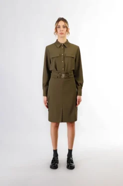 gonna a vita alta con tasconi  tipo cargo fango