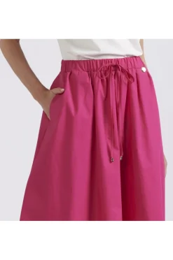 gonna con vita elastica fuxia