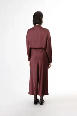 gonna in raso tinto capo vinaccia