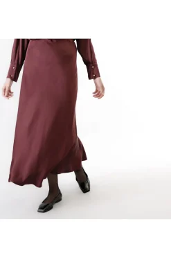 gonna in raso tinto capo vinaccia