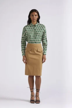 gonna longuette in cotone ginger