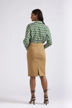 gonna longuette in cotone ginger