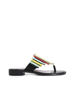 infradito con tomaia multi listini multicolor