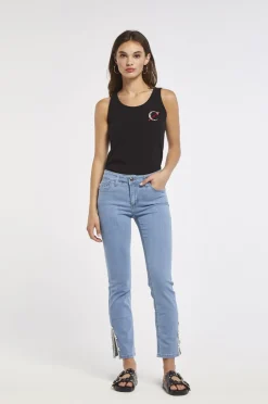 jeans audrey slim in tela superstretch sky