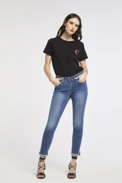 jeans brigitte skinny in tela superstretch blu medio