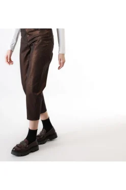 jeans denim laminato cocoon bronzo