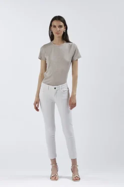 jeans denim skinny in bull denim bianco