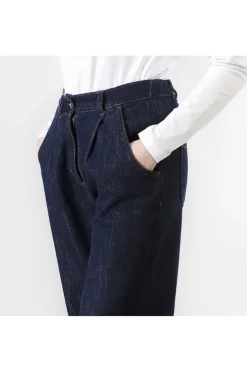 jeans denim super wide indaco