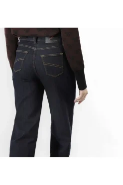 jeans denim wide leg indaco