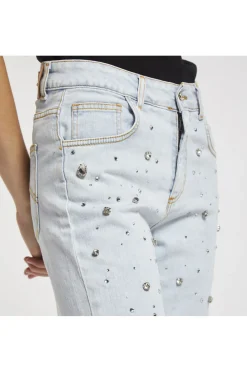 jeans regular in tela comfort bleach