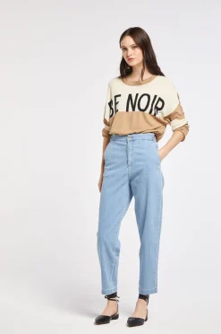 jeans vestibilità cocoon in una tela comfort sky