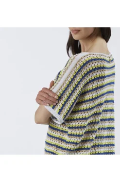 maglia crochet a maniche corte multiroyal